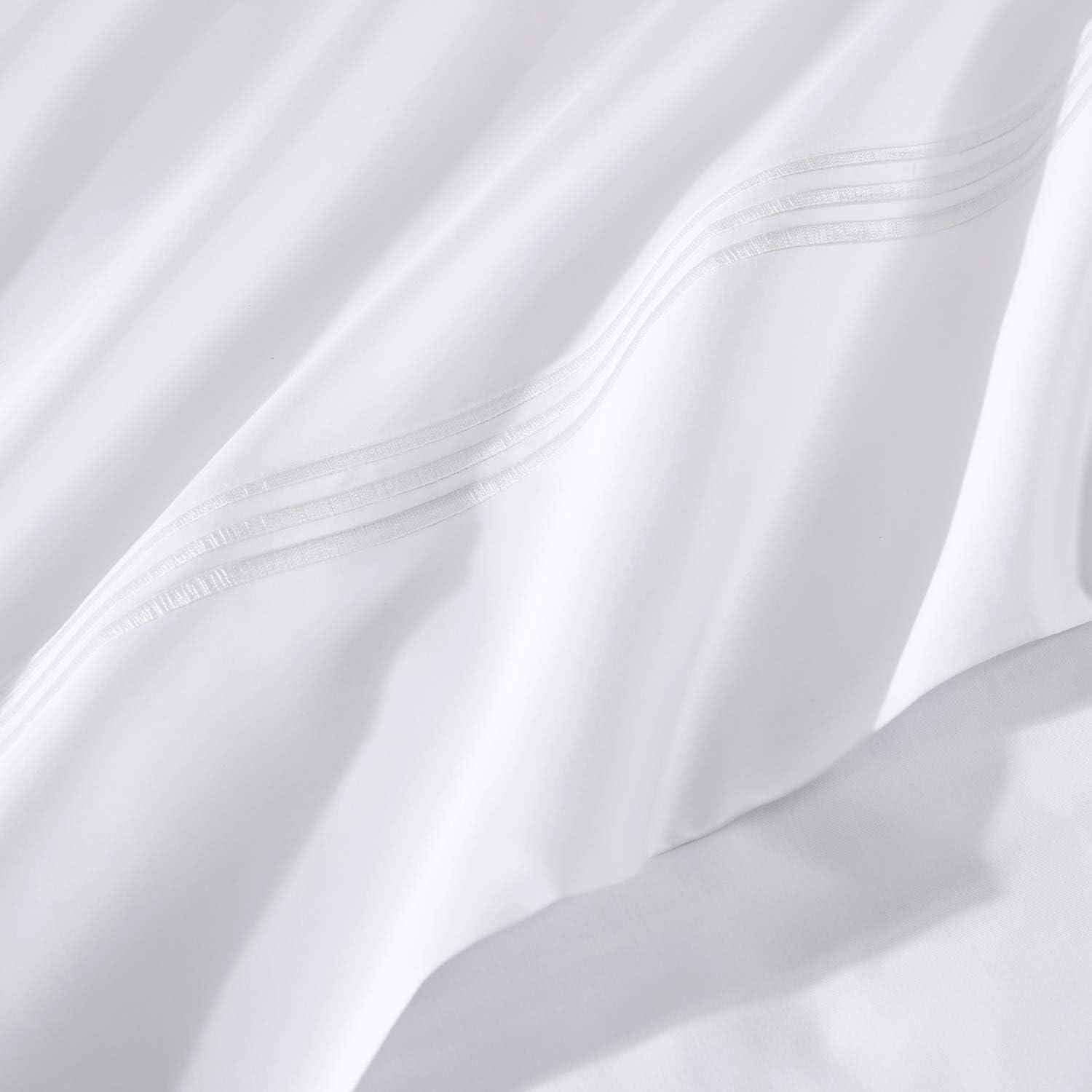 White Queen Egyptian Cotton Sateen Duvet Cover Set