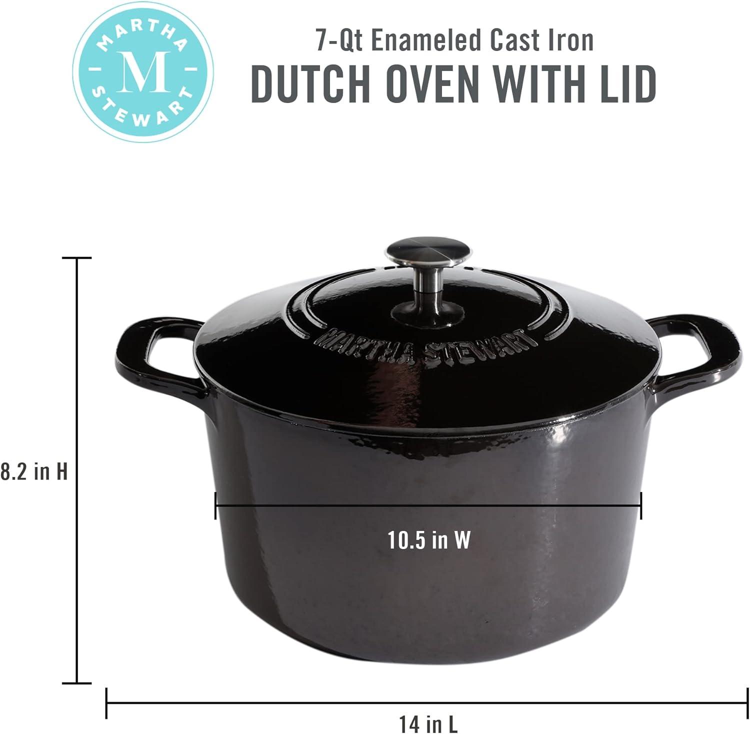 Martha Stewart Gatwick 7qt Enamel Cast Iron Dutch Oven