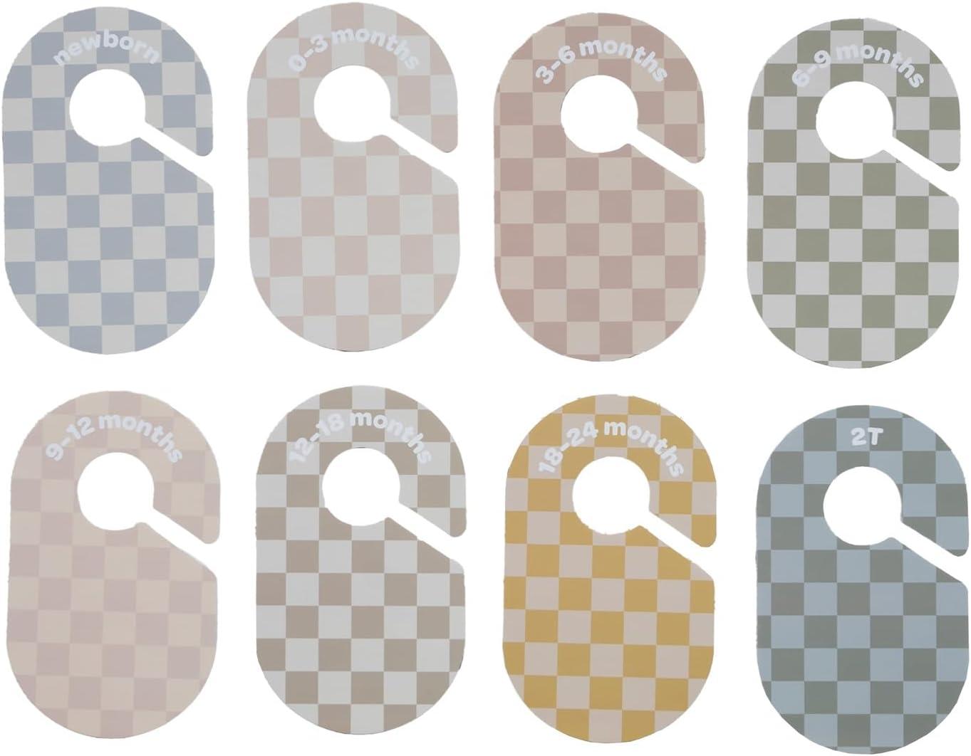 3 Sprouts Baby Closet Dividers (Newborn to 24 Months) – Set of 8 - Checkerboard