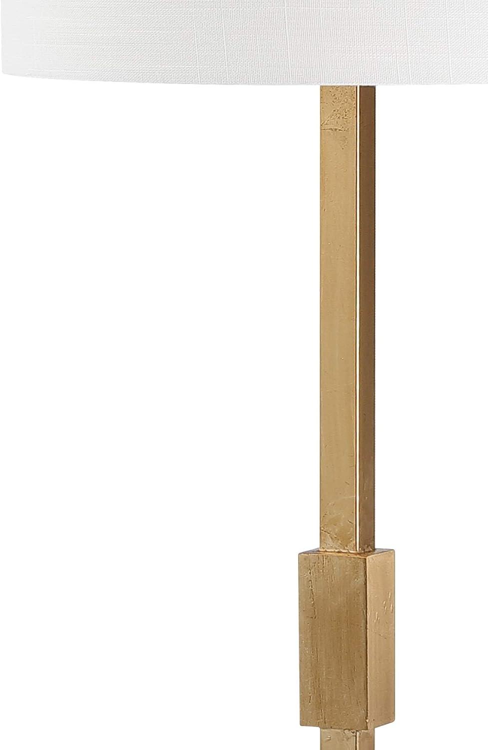 JONATHAN Y JYL3063A Windsor 61.5" Resin/Metal LED Floor Lamp, Contemporary, Modern, Transitional, Office, Living Room, Family Room, Dining Room, Bedroom, Hallway, Foyer, Gold Leaf