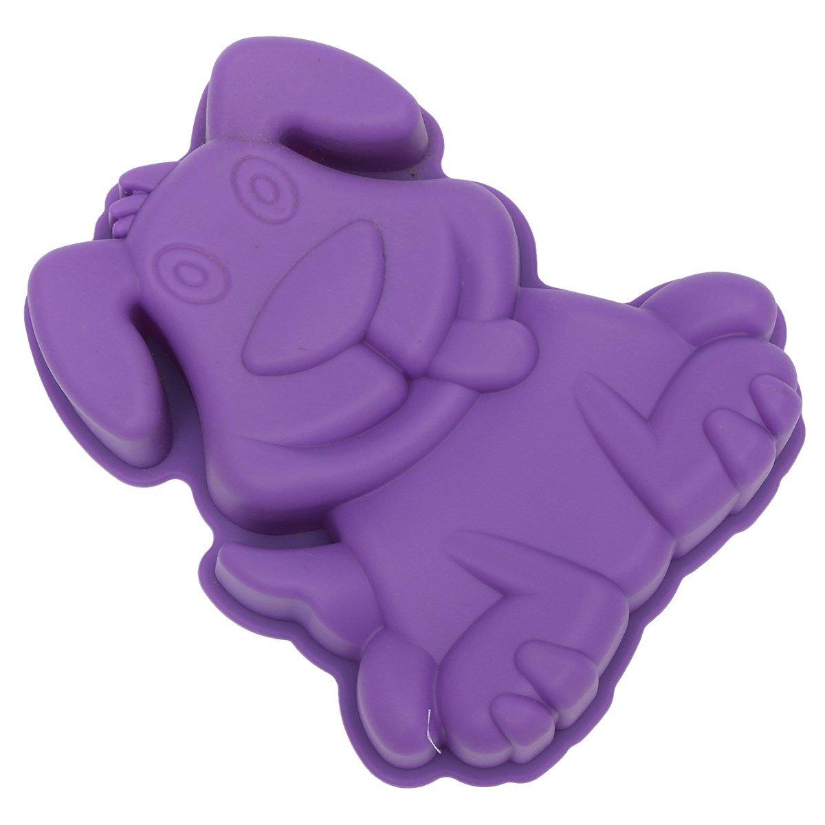 Dog Baking Mold Dog Non-stick Silicone Pan Mold for Cake, Muffin, Loaf, Bread, Toast, Mousse, Scone (Random Color)