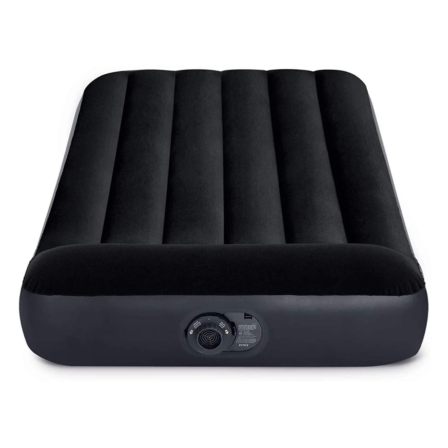 Intex Intex Dura Pillow Rest Classic Blow Up Mattress Air Bed with Built In Pump