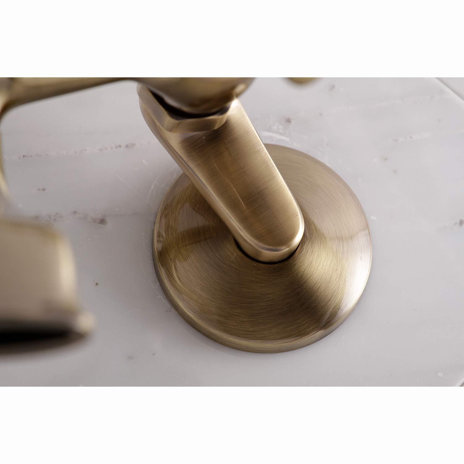 Kingston Brass Kingston Two-Handle 2-Hole Wall Mount Clawfoot Tub Faucet with Hand Shower