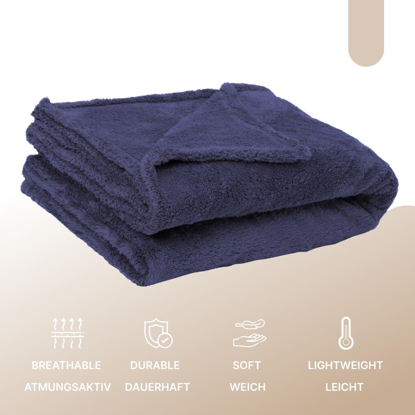 English Home Terracotta Fleece Throw, 51" x 67"