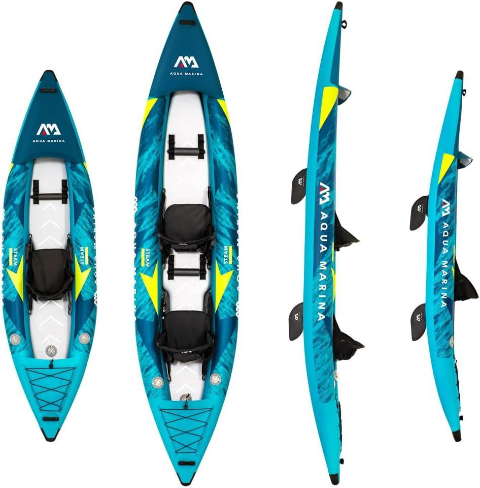 Aqua Marina Steam 13.6" Versatile Whitewater 2 Person Inflatable Kayaks