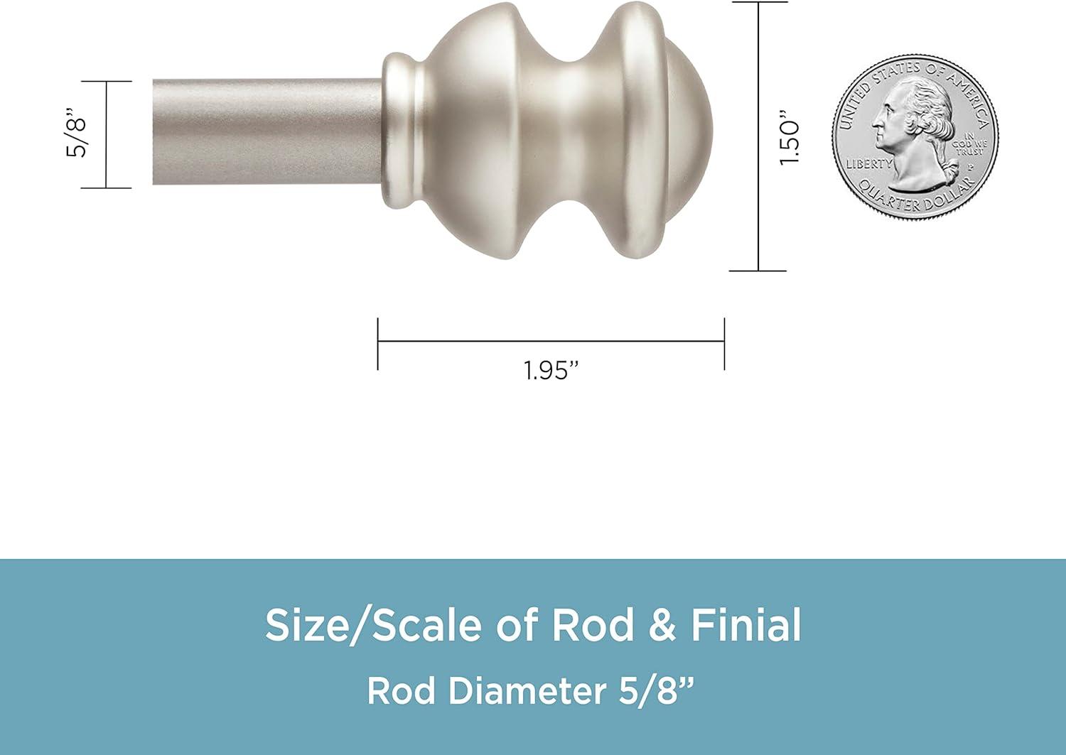 Kenney Steel Adjustable Single Curtain Rod
