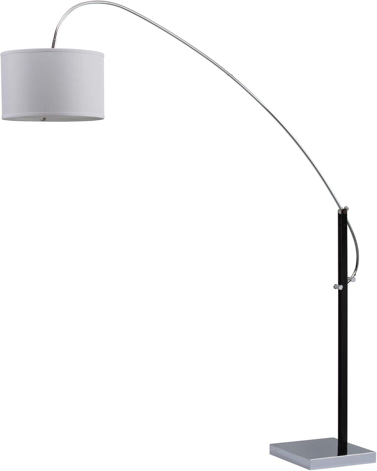 Safavieh Lyra 111" Black and Chrome Adjustable Arc Floor Lamp