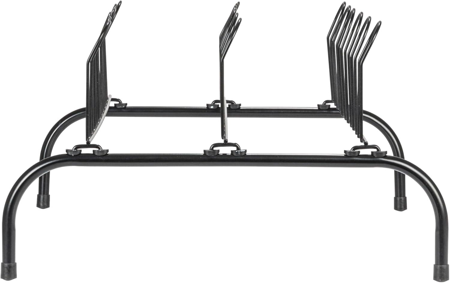 9-Pair Metal Wire Shoe Rack, Black