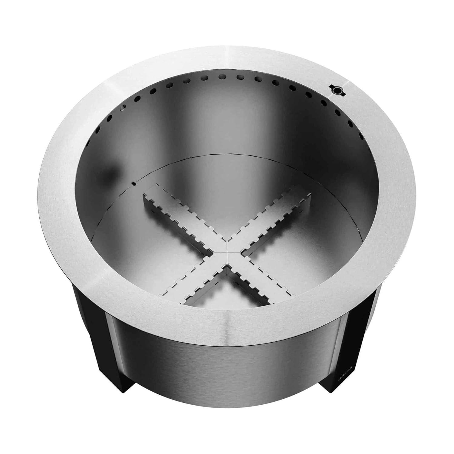 Breeo X Series 24 Stainless Smokeless Fire Pit 24 in. W Stainless Steel Outdoor Round Wood Fire Pit