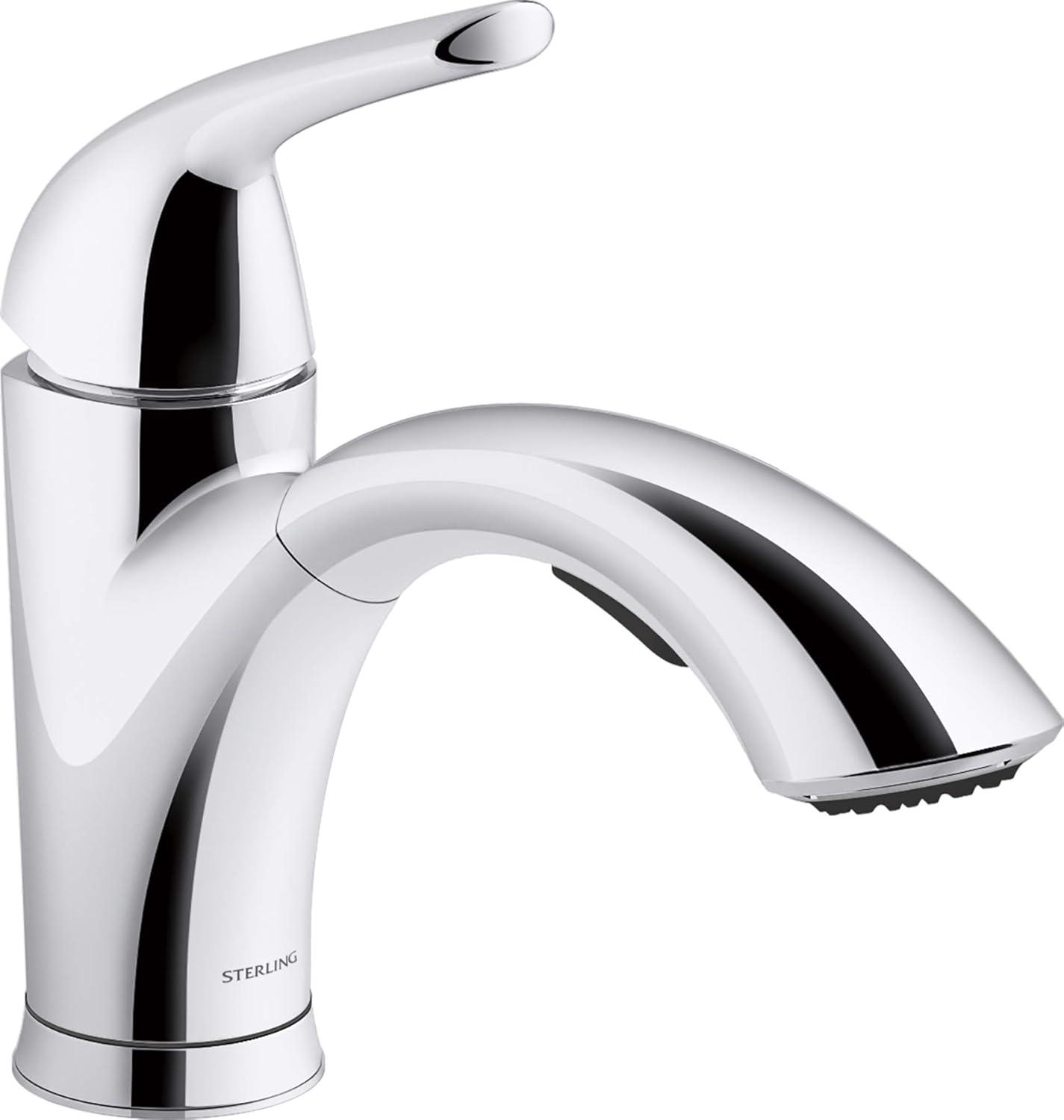 Polished Chrome Single-Handle Pull-Out Kitchen Faucet