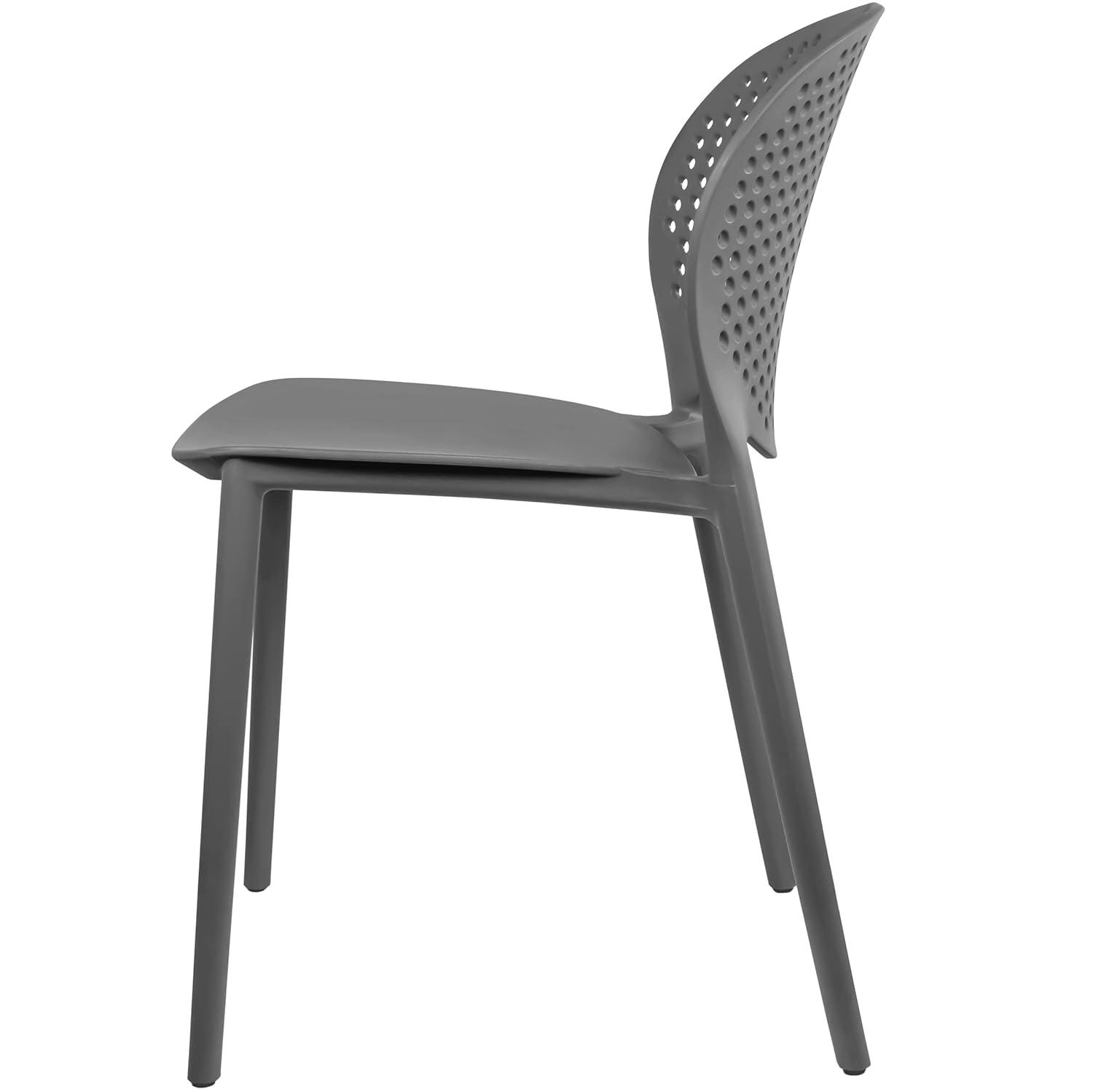 2xHome Outdoor Stacking Dining Side Chair (Set of 2)