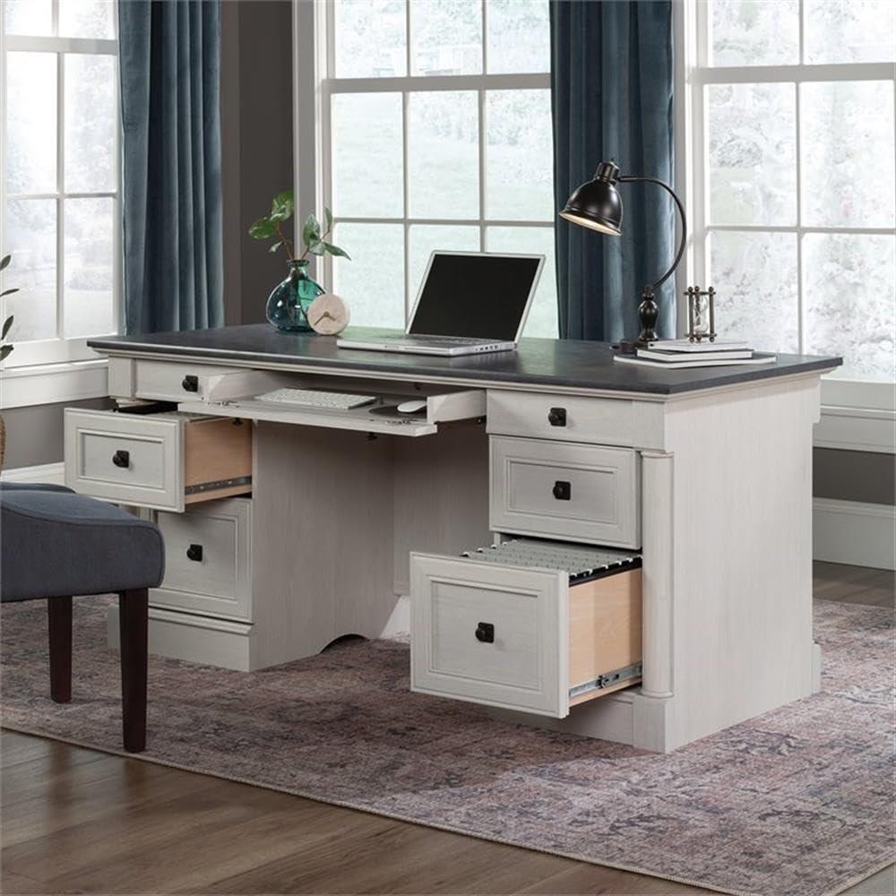 Sauder Palladia Executive Desk, Vintage Oak Finish