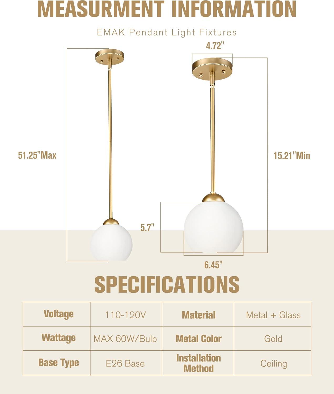Bleecker 7.75" Metal/Glass Globe LED Pendant, White/Brass