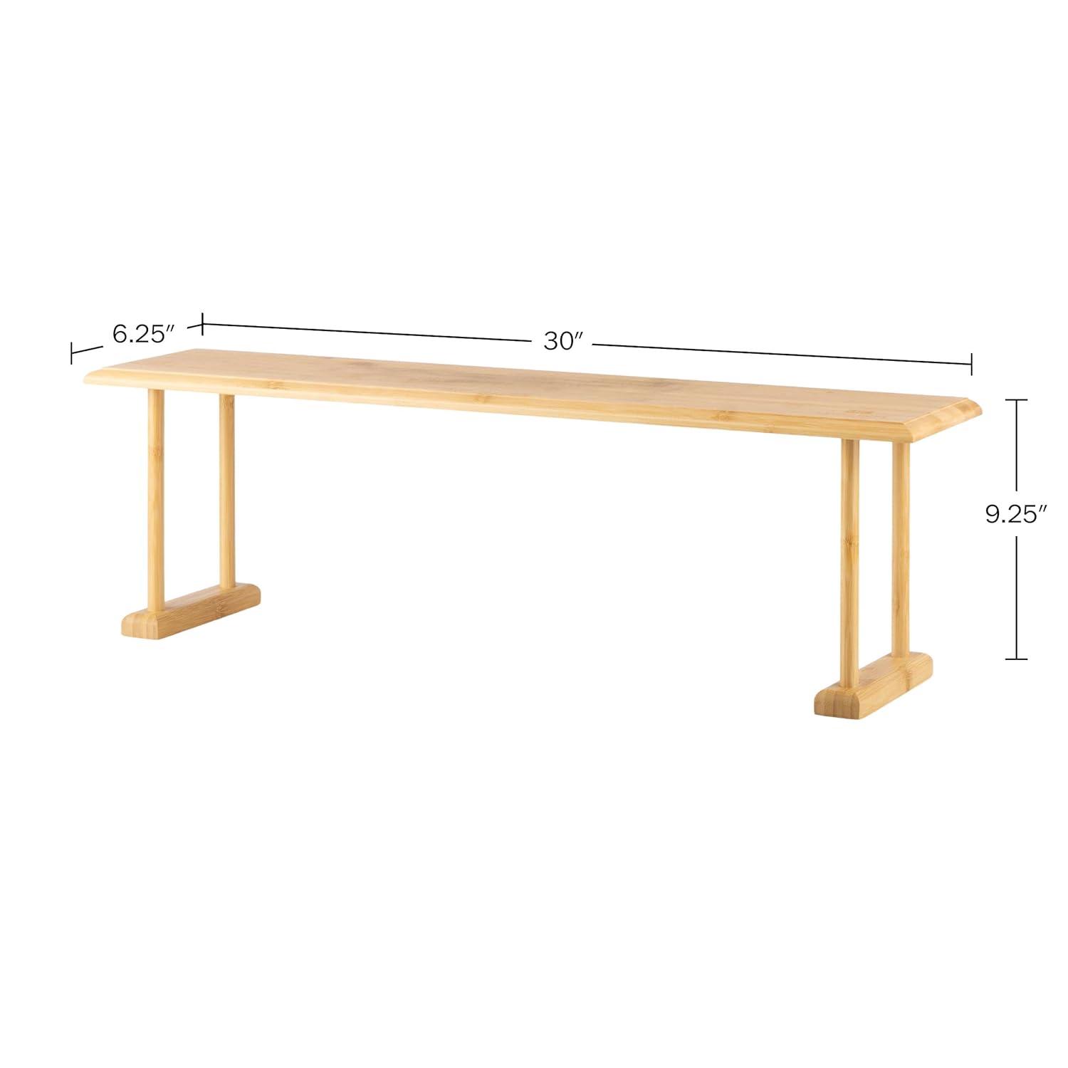 Lavish Home Bamboo Sink Shelf - Countertop Organizer Kitchen, Bathroom, Bedroom, Office - Space-Saving Storage for Soap, Sponges, and Cleaners