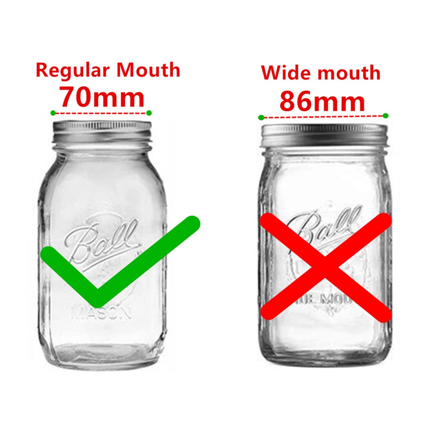 4 Pack Mason Jar Shaker Lids Stainless Steel with Silicone Seals for Spices Dredge Flour Sugar Salt Peppers and Any REGULAR MOUTH Canning Lid