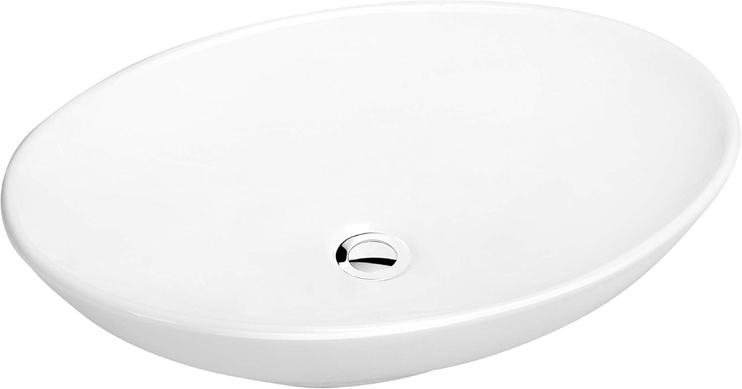 Karran Valera 27 In. Vitreous China Oval Vessel Bathroom Sink