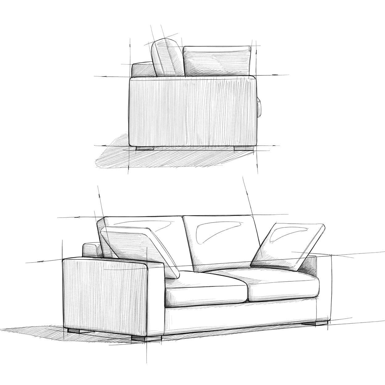 AllModern Tatum Deep Seater Sofa, Performance Fabric Couch for Living Room, Stain-Resistant Contemporary Sofa