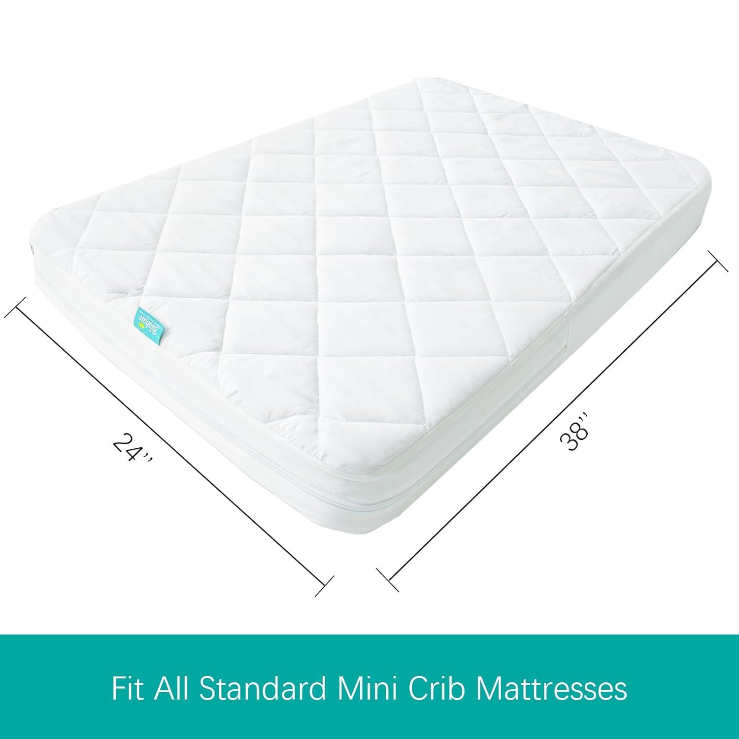 Biloban Waterproof Zippered Polyester Mattress Encasement, Crib Bed