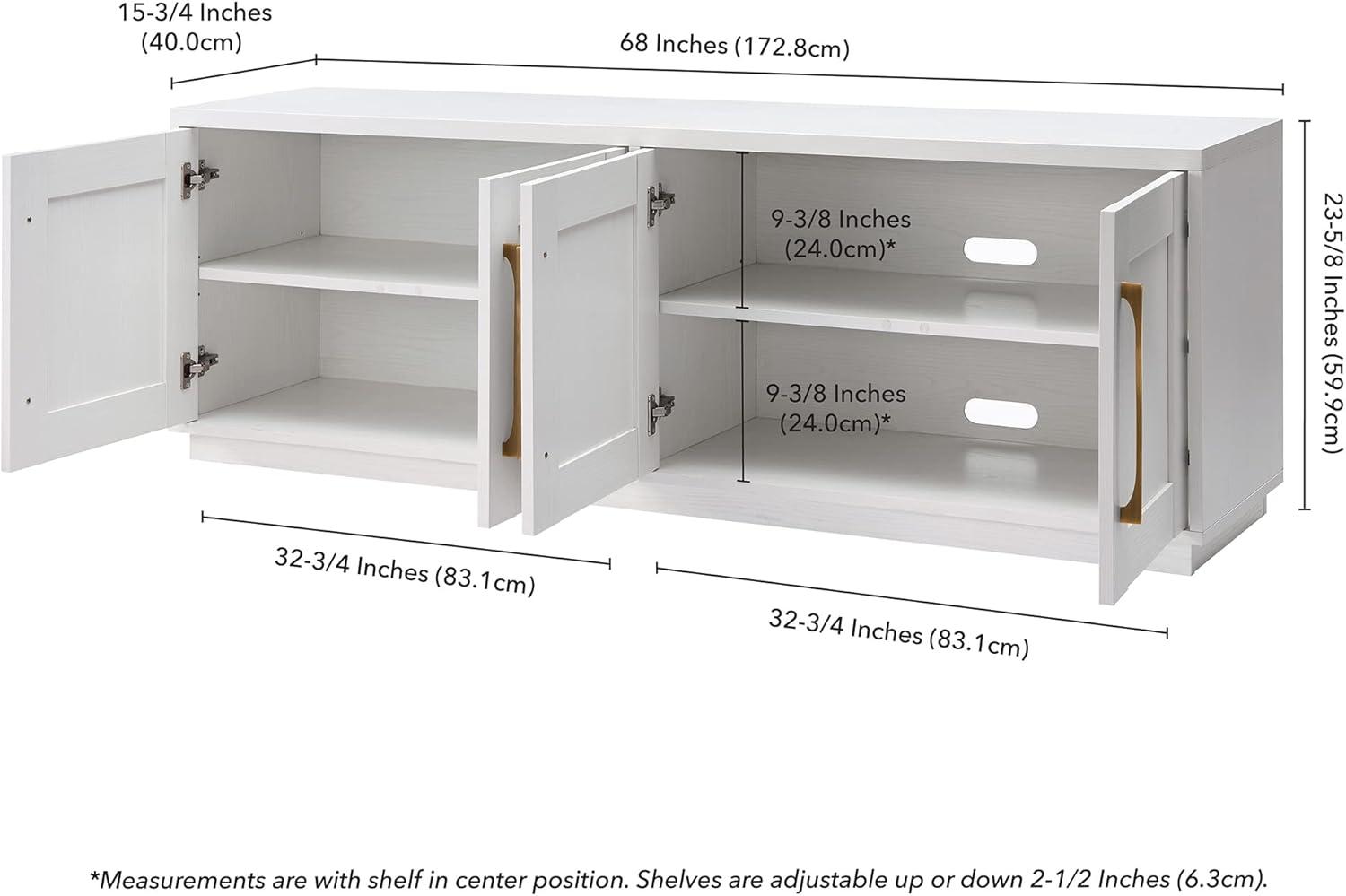 Evelyn&Zoe Tillman Rectangular TV Stand for TV's up to 75", White