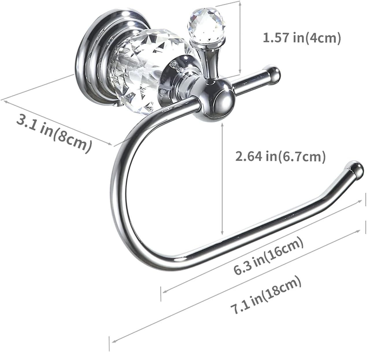 Crystal Series Polished Chrome Brass Toilet Paper Holder