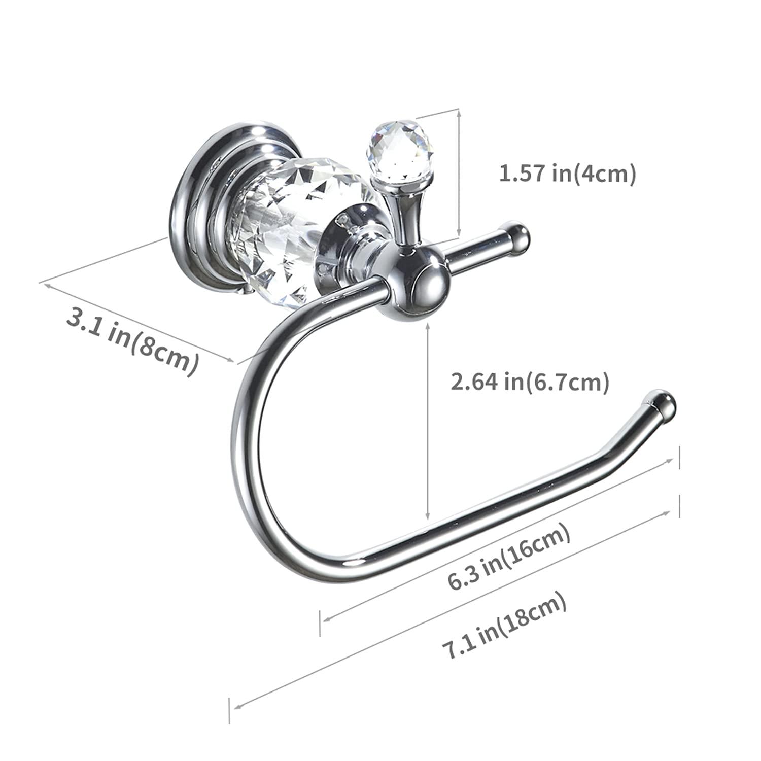 Crystal Series Polished Chrome Brass Toilet Paper Holder