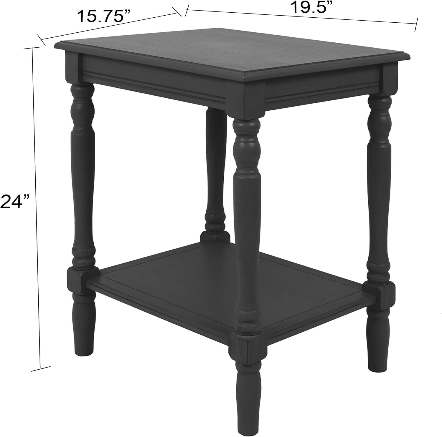 Decor Therapy Accent Table with Storage, Casual Style, Modern End Table, Sturdy, Blue Gray - (24" x 19.5" x 15.75")