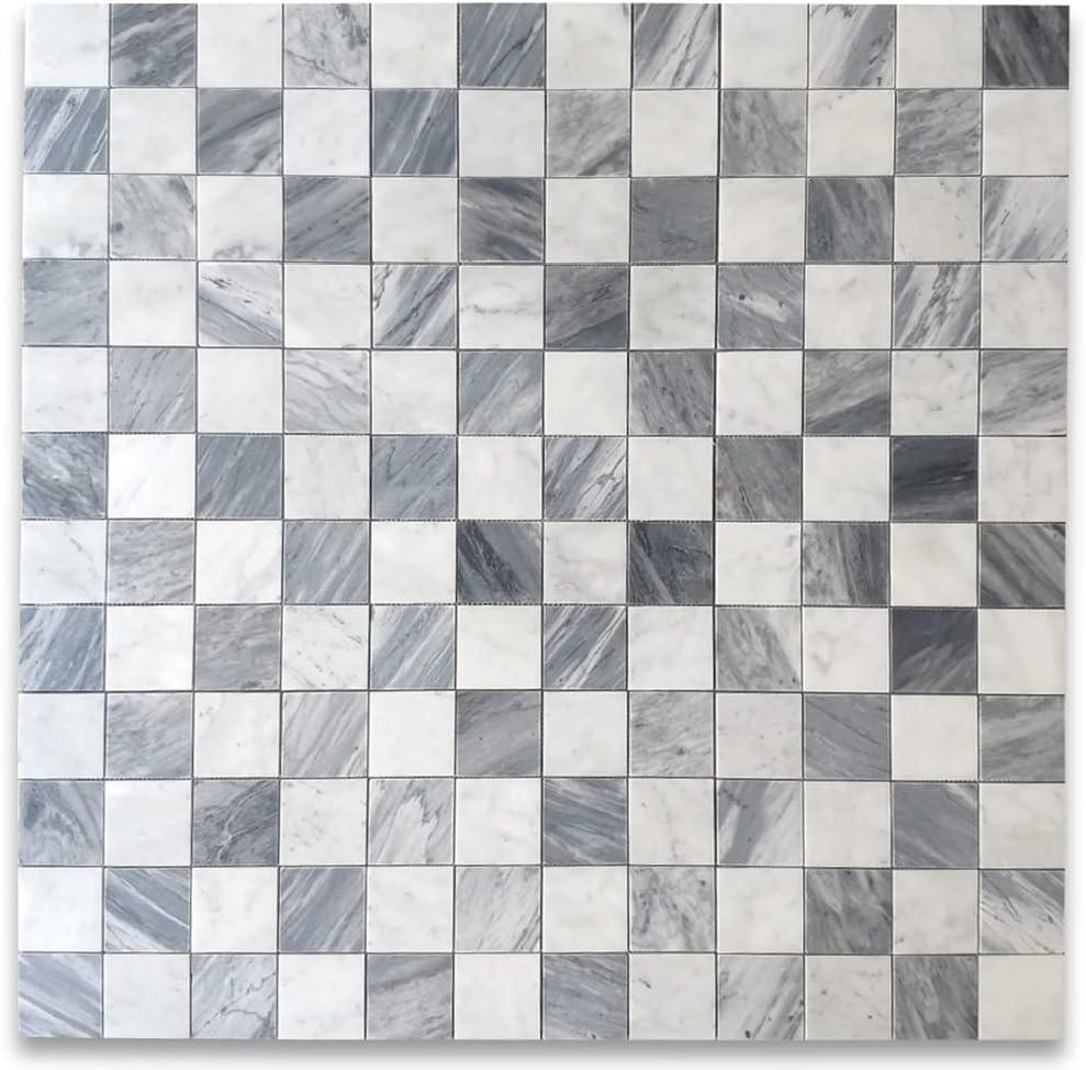 12" x 12" Marble Grid Mosaic Wall & Floor Tile