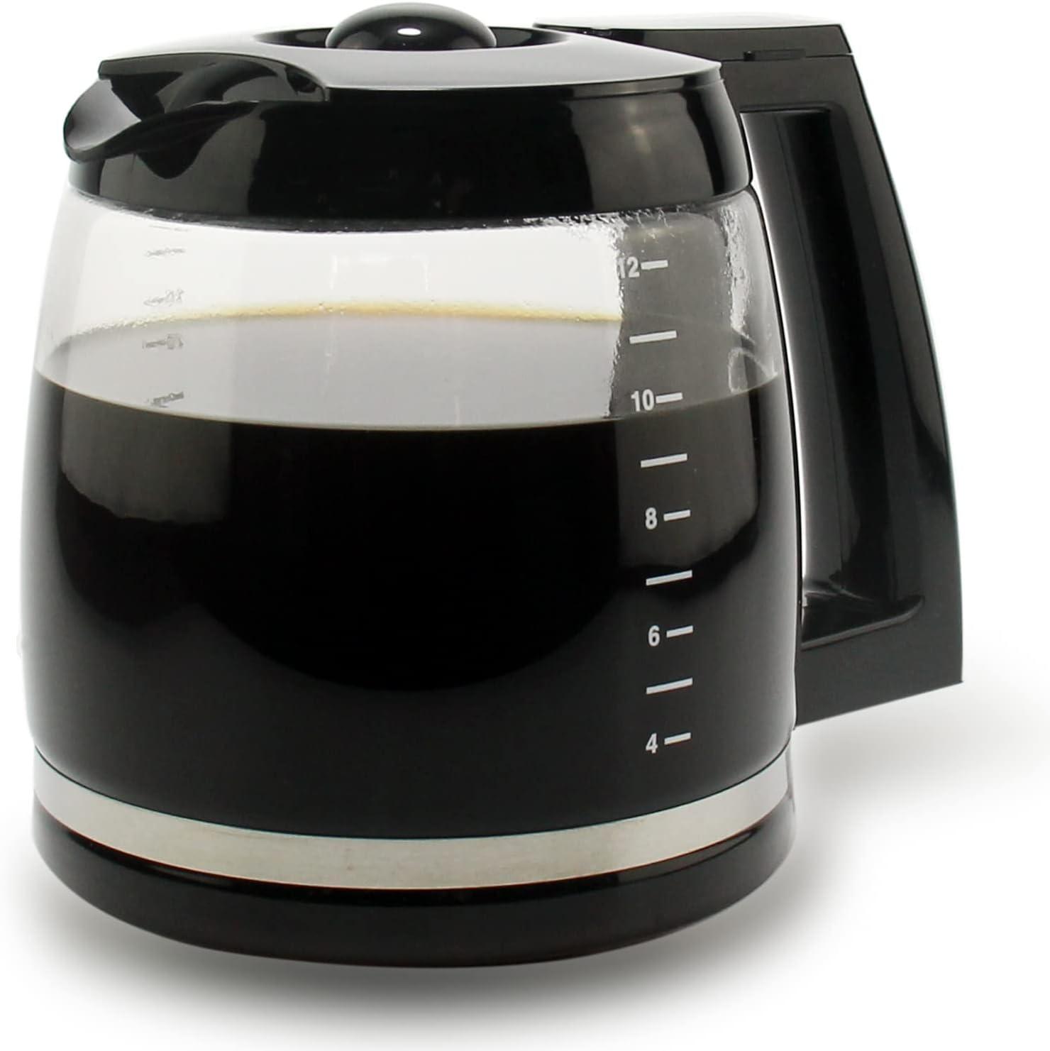 Stack man 12-Cup Replacement Glass Coffee Carafe For Cuisinart Coffee Maker Models DCC-1200, DCC-1100BK, DCC-2650, CHW-12, CHW-12P1, DGB-550BK, DGB-550BK1, DGB-625BC, DGB-700BC, And SS-12 | Part# DCC-1200PRC