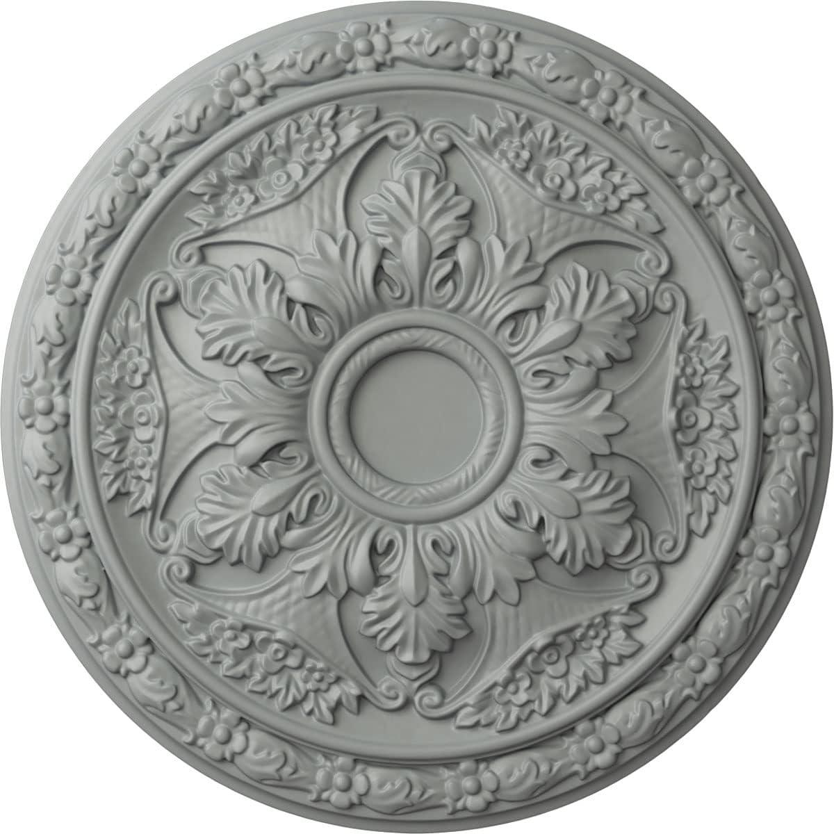 Baile 20" White Primed Round Ceiling Medallion