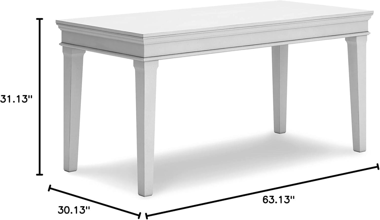 White Pine Wood Transitional Home Office Desk with Drawer and USB Port