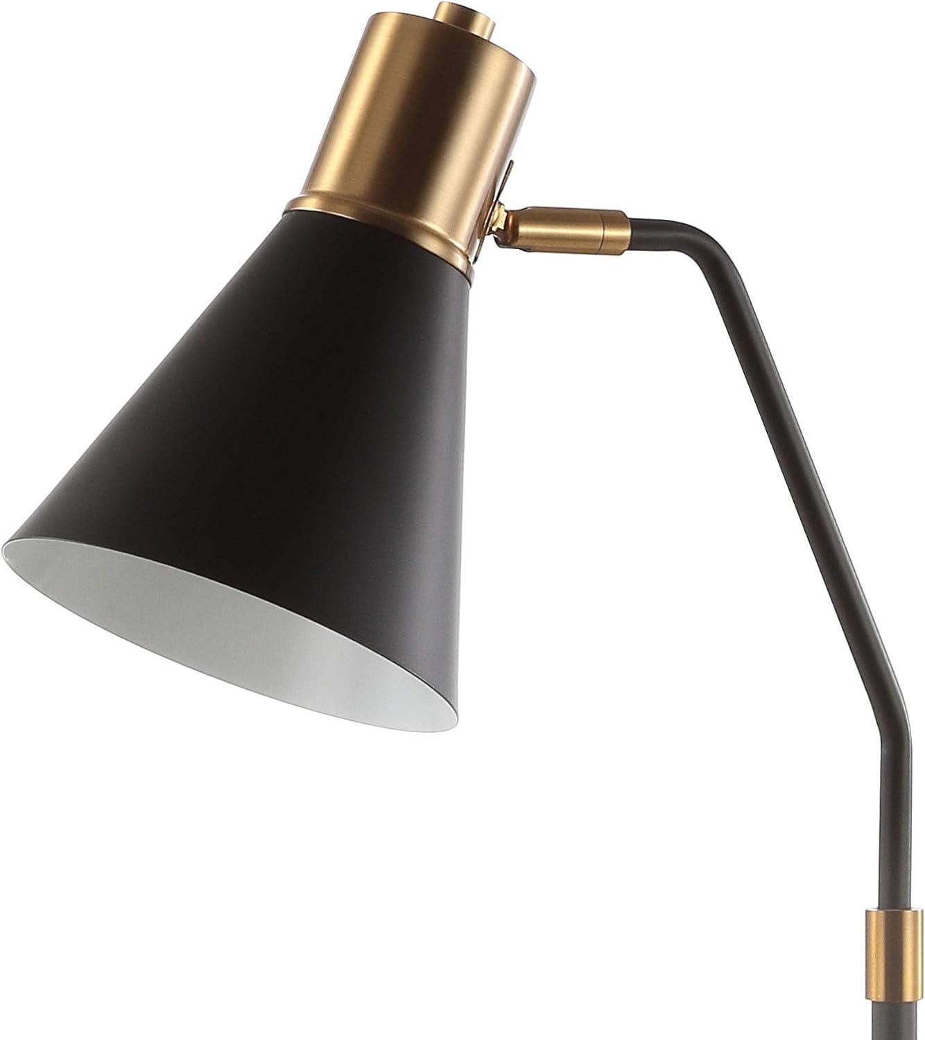 Apollo 22.5" Black and Brass Metal LED Task Lamp