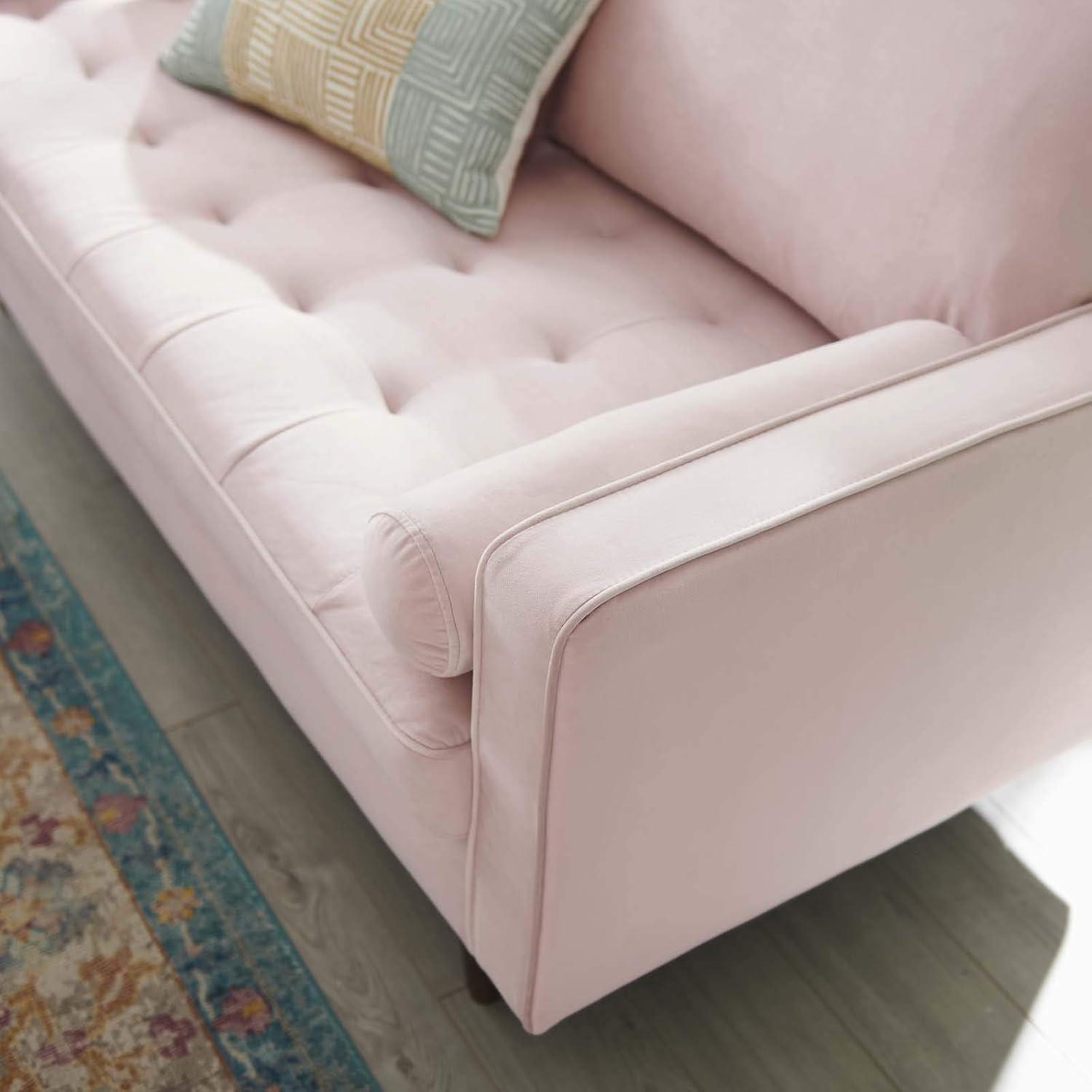 Valour Performance Velvet Loveseat Pink