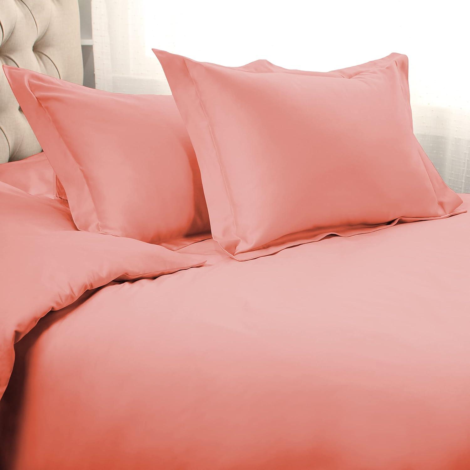 Dusted Rose Egyptian Cotton California King Duvet Cover Set