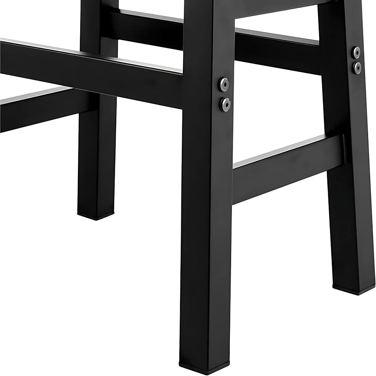 26" Pomona Reclaimed Wood Counter Height Barstool with Metal Legs Brown - Alaterre Furniture