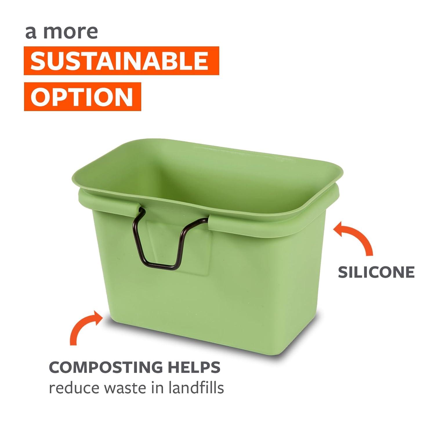 SCRAP HAPPY Scrap Collector & Freezer Compost Bin Silicone Material