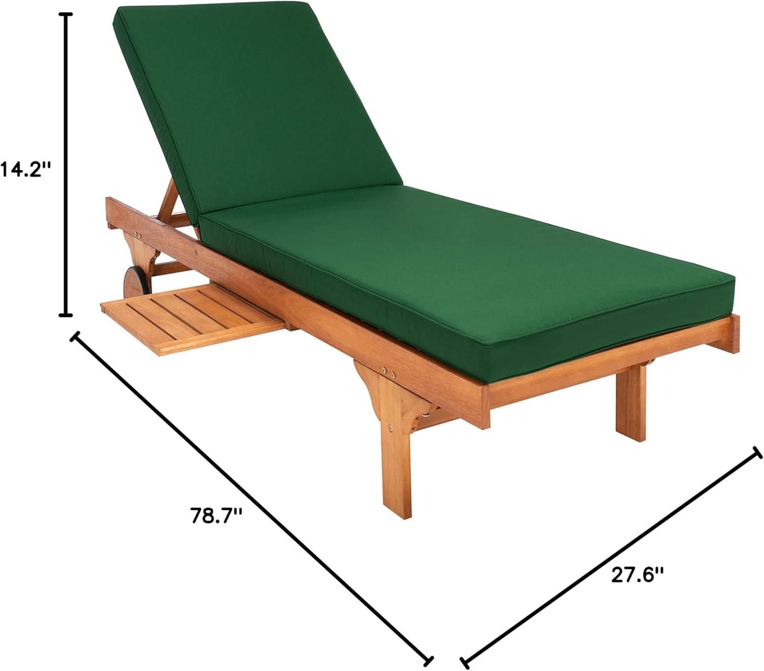 Newport Lounge Chair - Outdoor - PAT7022 - Natural/Green -Safavieh