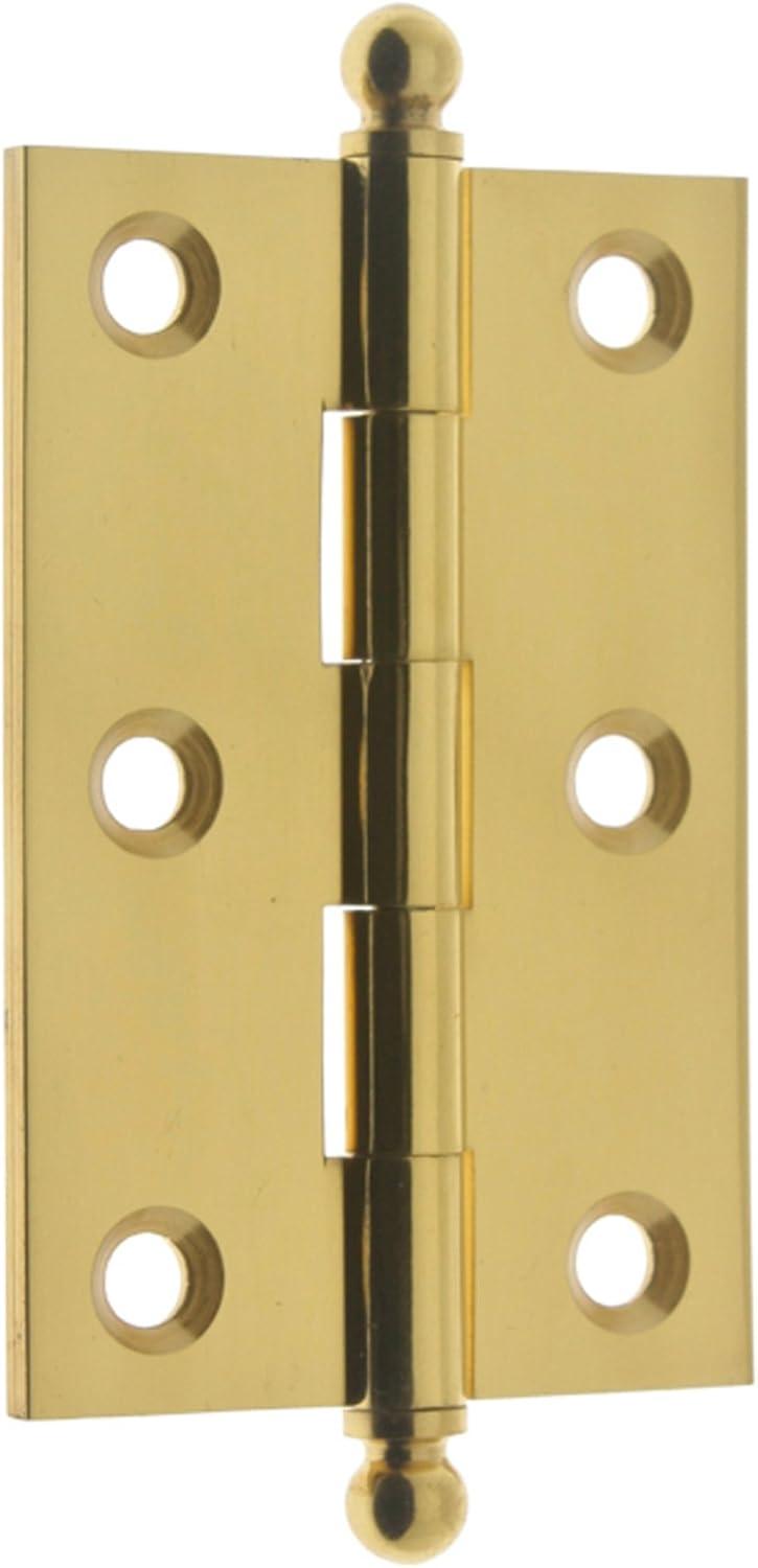 idh by St. Simons 83020-003 Professional Grade Quality Genuine Solid Brass Cabinet Hinges, Polished Brass, 3 x 2-Inch, Pair