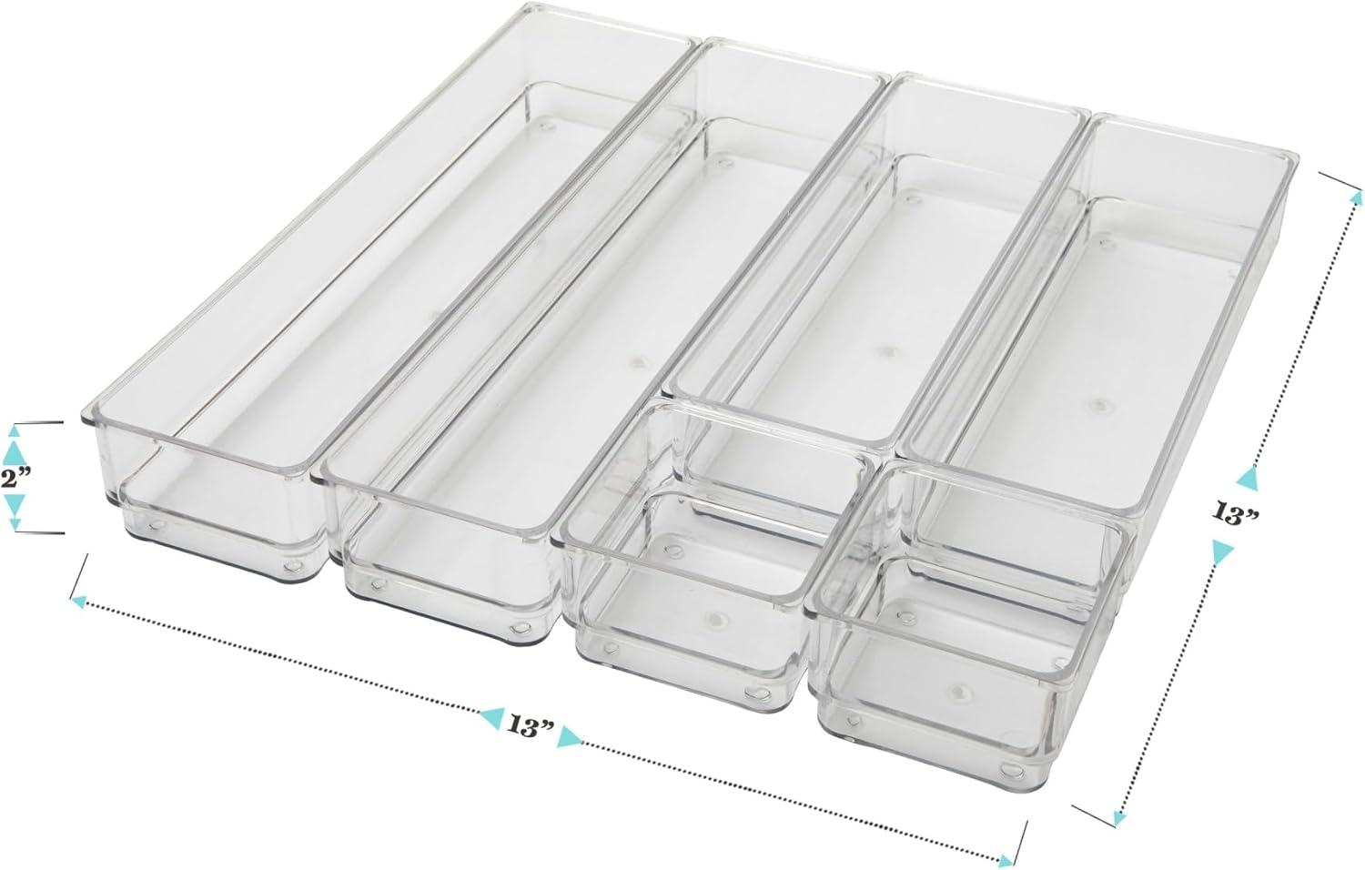 Thomas Martha Stewart Set of Plastic Stacking Home Office Desk Drawer Organizers