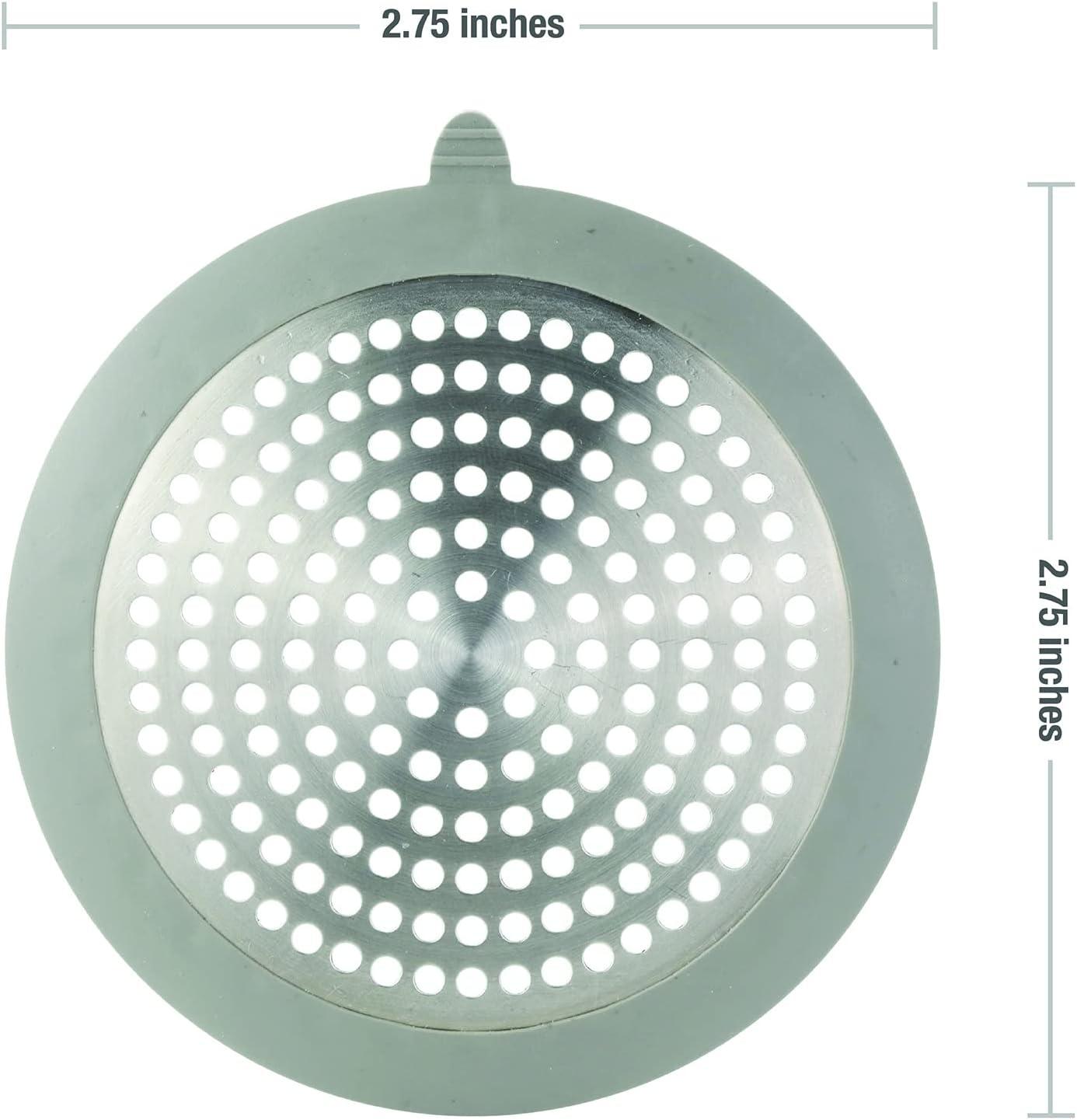 Danco Bathroom Sink/Bathtub Hair Catcher & Drain Protector in Stainless Steel (2-Pack)