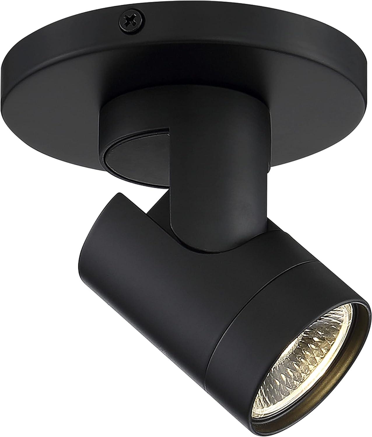 Sleek 12W LED Black Barrel Monopoint Spotlight - Warm White
