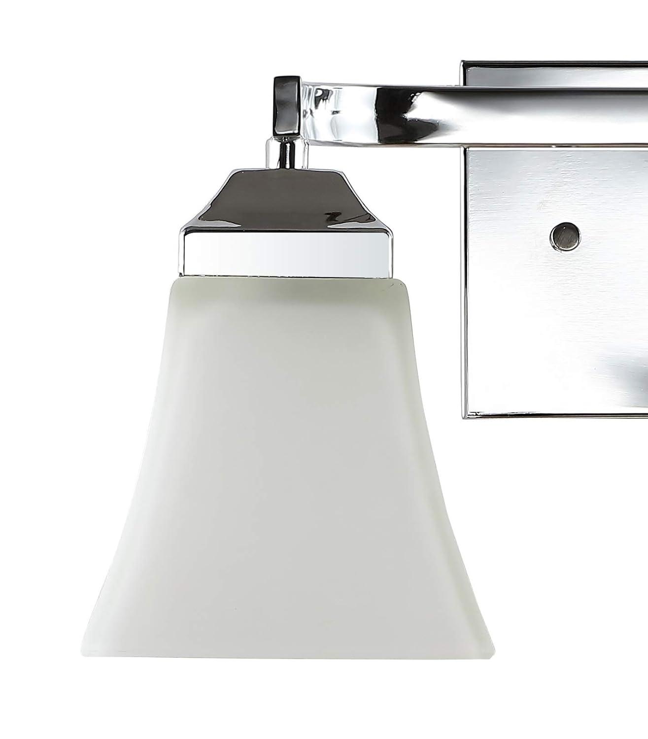 Staunton Chrome 2-Light LED Vanity Light with Glass Shades
