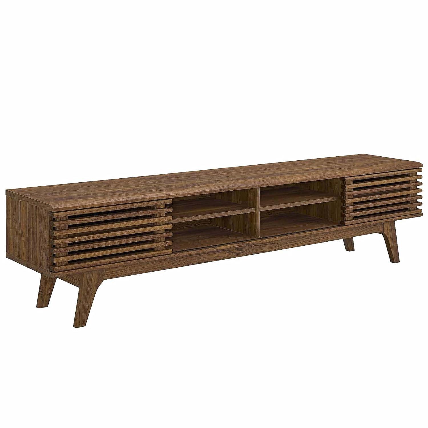 Modway Render 70 Entertainment Center TV Stand - Walnut Walnut