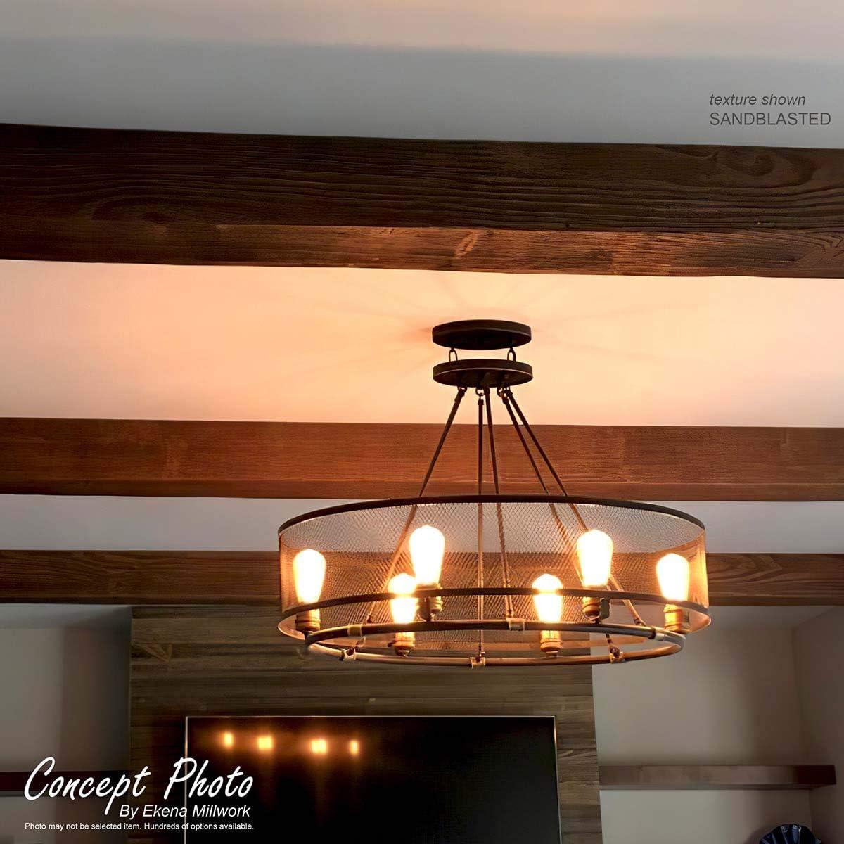 Ekena Millwork Hand Hewn Timberthane Faux Wood 3-Sided Ceiling Beam (U-beam)