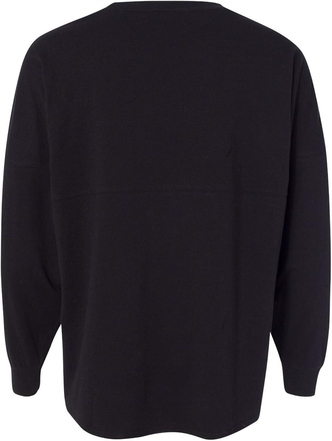 Medium Black Cotton Blend Long Sleeve Jersey Top