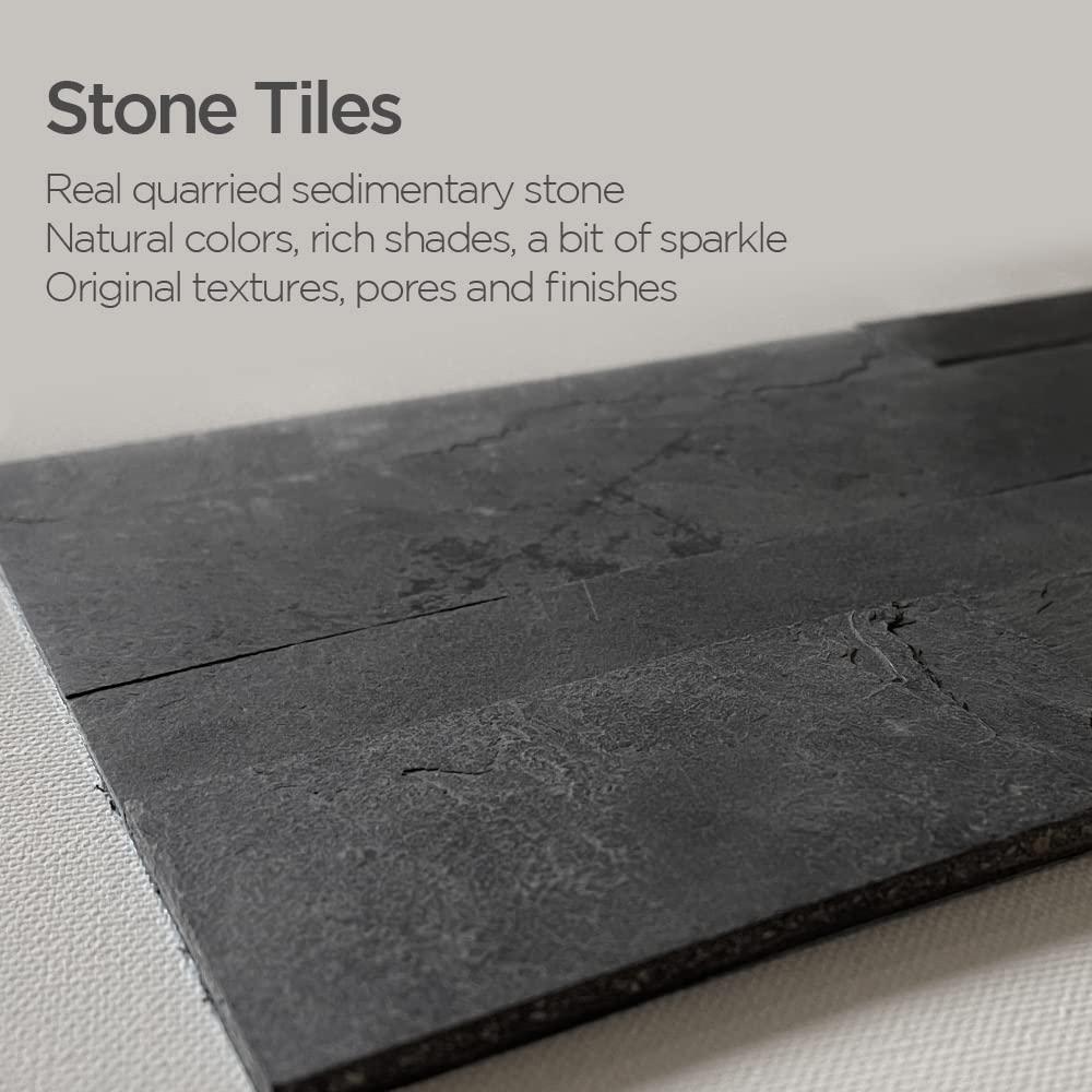 6" x 24" Natural Stone Peel & Stick Mosaic Tile