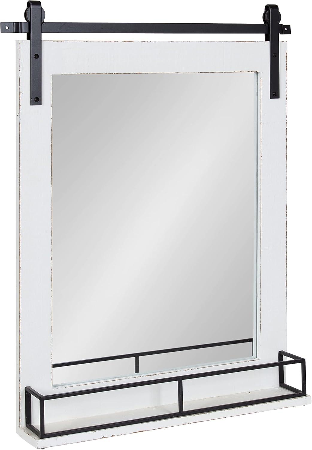 24" x 31" Cates Framed Wall Mirror with Shelf - Kate & Laurel All Things Decor