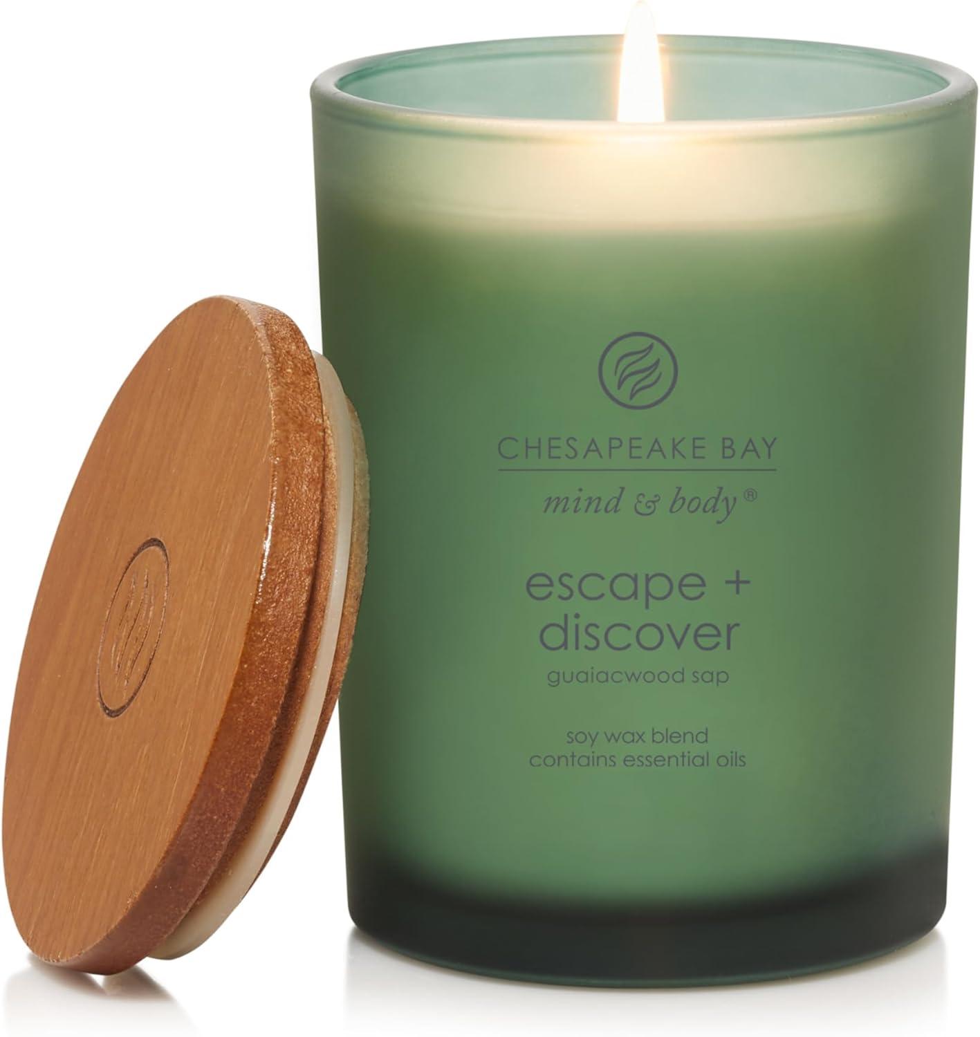 Frosted Glass Escape + Discover Lidded Jar Candle Green - Mind & Body by Chesapeake Bay Candle