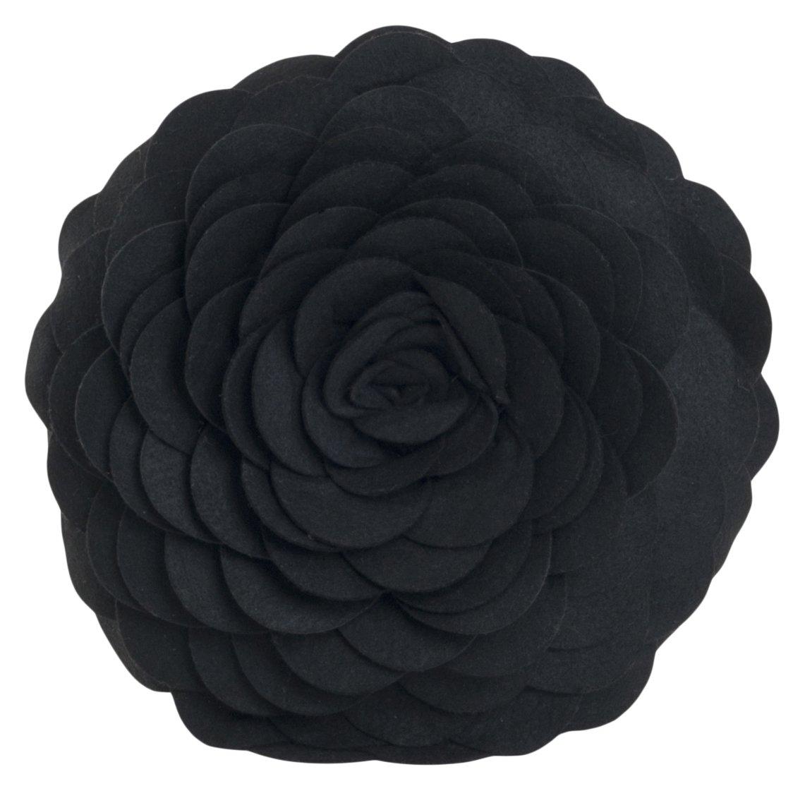 Saro Felt Collection Appliqued Felt Throw Pillow