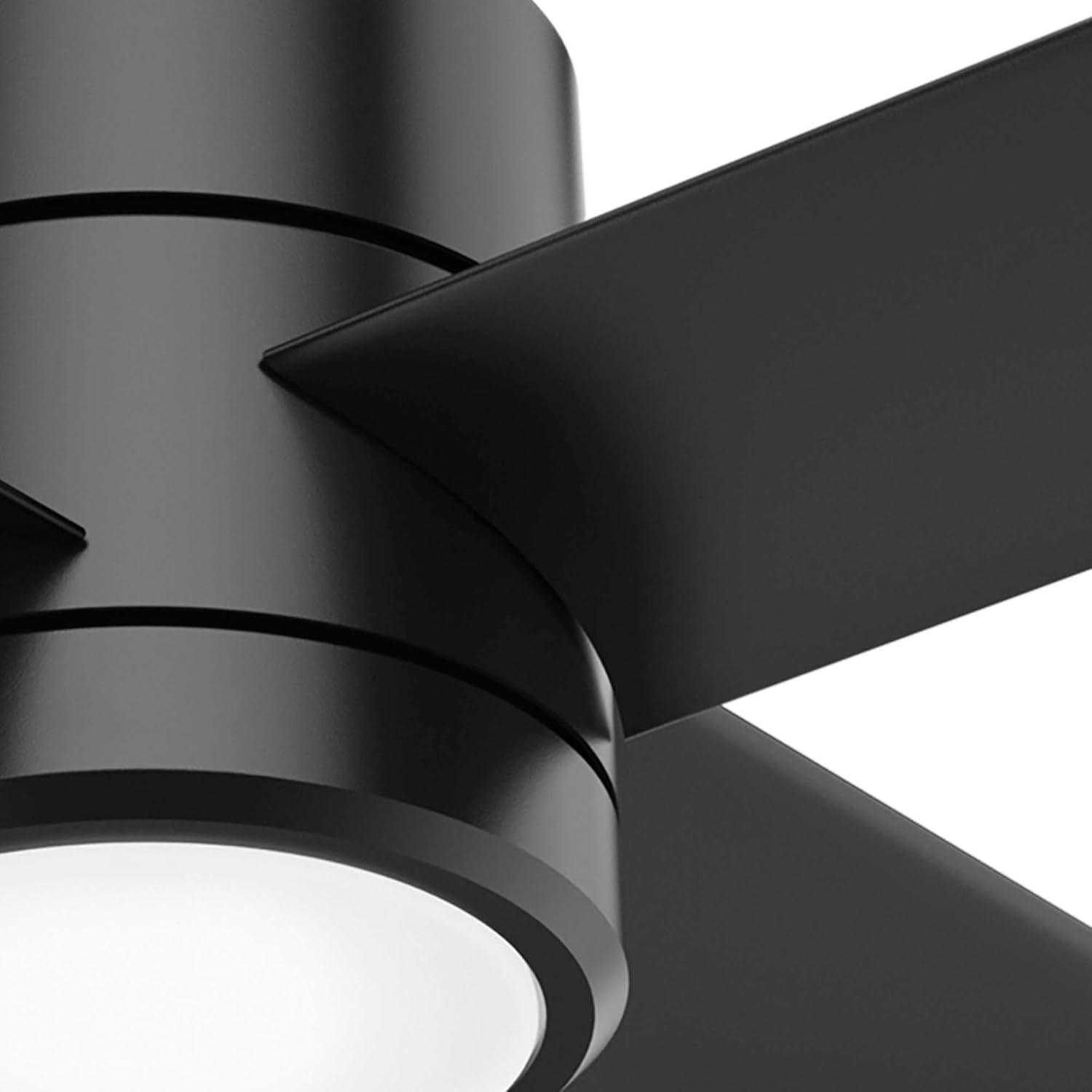 Trak 60" Matte Black Industrial Ceiling Fan with LED Light