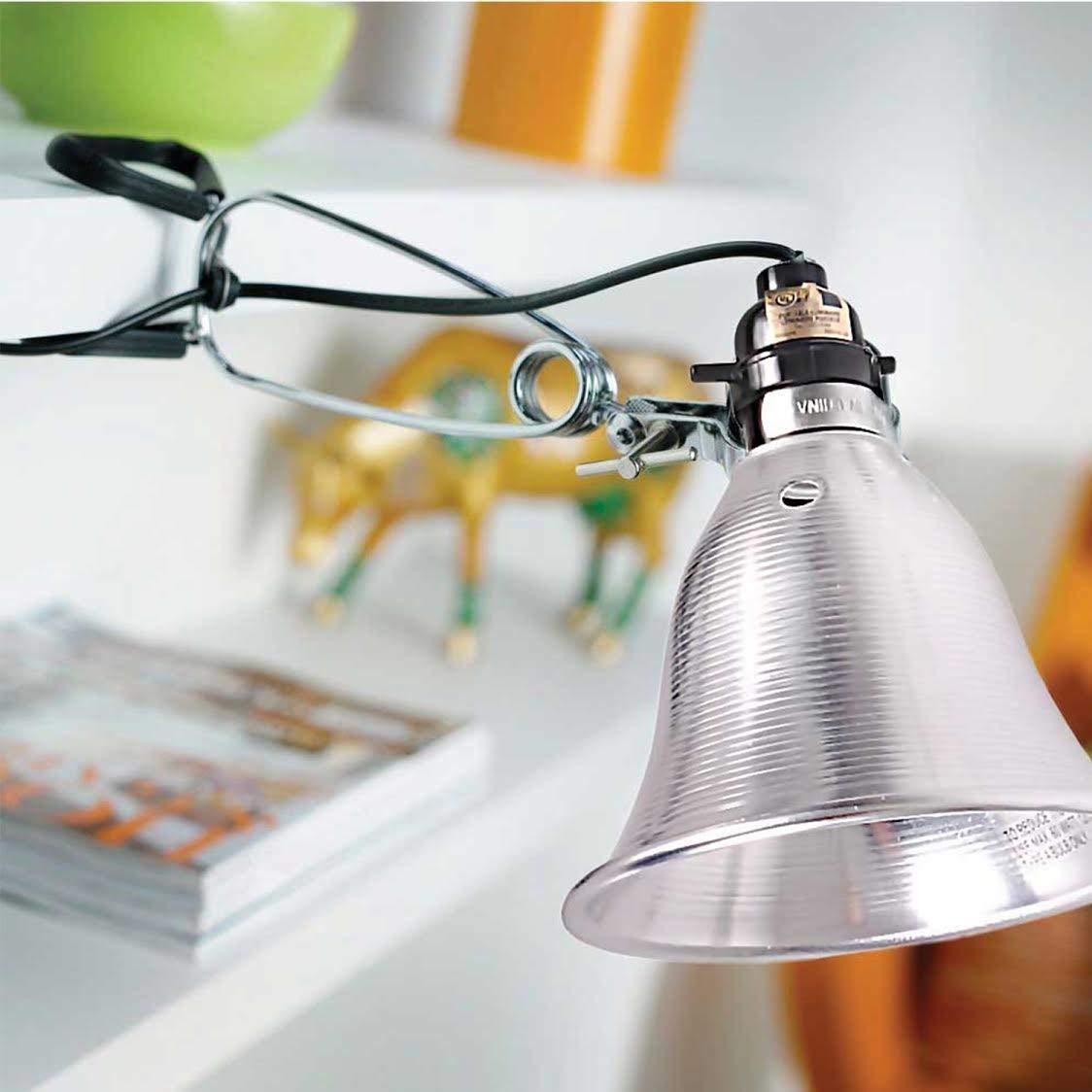 Simple Deluxe 6-Pack Clamp Lamp Light with 5.5'' Aluminum Reflector, 60 Watt E26 (No Bulb Included), 6 Feet 18/2 SPT-2 Cord, for Reptiles Plants Growing